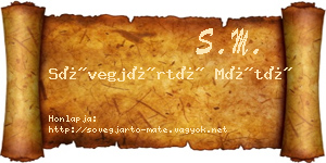 Sövegjártó Máté névjegykártya